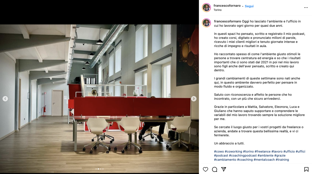 Lo spirito del Coworking nelle parole di Francesco, il nostro primo ospite